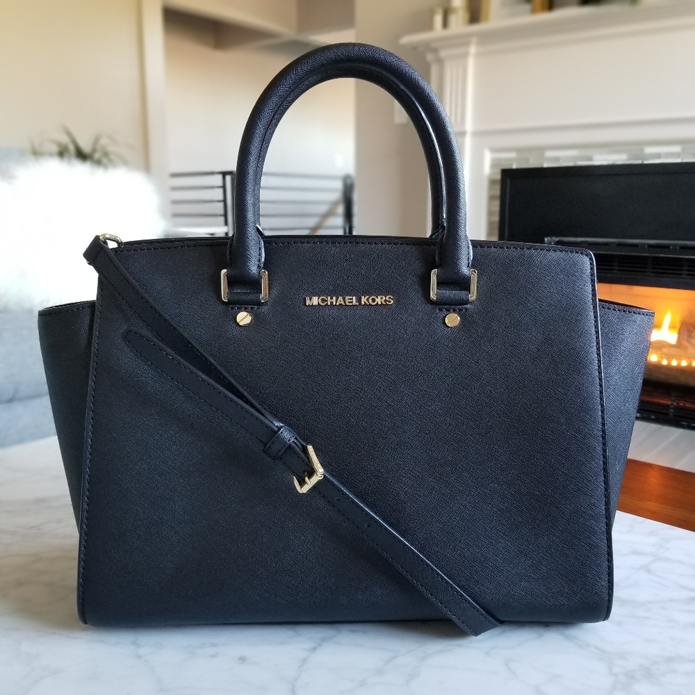 Michael Kors Large Selma Saffiano Leather Satchel